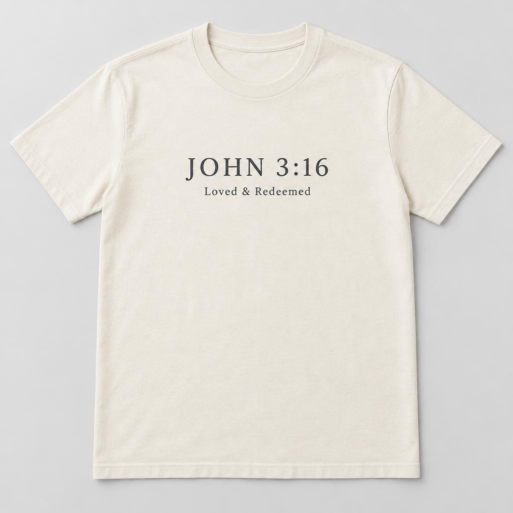 John 3:16 Minimalist Verse Tee
